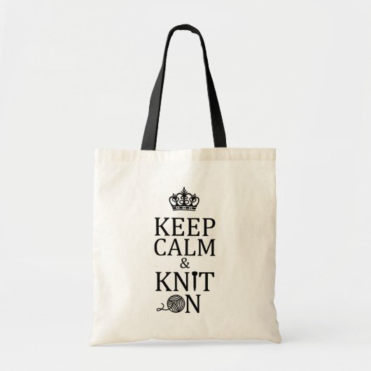 Hou kalm Knit op Crafts 2017 Tote Bag (Voorkant)
