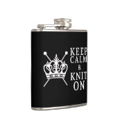 Hou kalm Knit op vlotten {donker} Heupfles (Rechts)