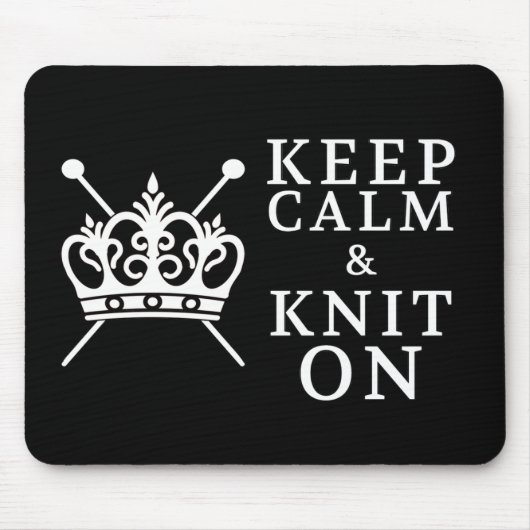 Hou kalm Knit op vlotten {donker} Muismat (Voorkant)