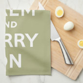 Hou kalm licht groen theedoek (Quarter Fold)