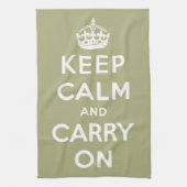 Hou kalm licht groen theedoek (Verticaal)