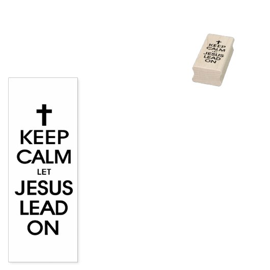 Hou kalm om Jezus aan te zetten - Christelijke rel Rubberstempel (Gestempeld)