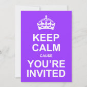 Hou kalm want je bent uitgenodigd Quinceañera Kaart (Voorkant)
