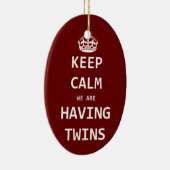 Hou kalm we hebben tweelingen keramisch ornament (Rechts)