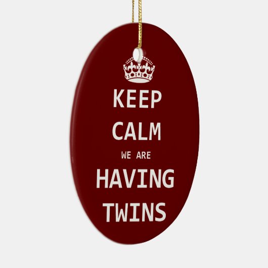 Hou kalm we hebben tweelingen keramisch ornament (Rechts)
