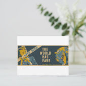 Hou mama de wereld in de oren briefkaart (Staand voorkant)