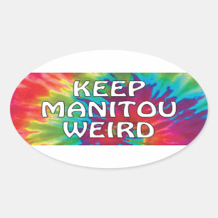 Hou Manitou Weird, Manitou Springs Colorado Ovale Sticker