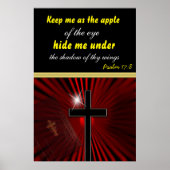 Hou me als appel van het oog.Psalm 17:8 Poster (Voorkant)