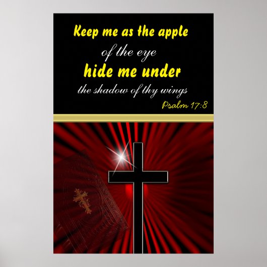 Hou me als appel van het oog.Psalm 17:8 Poster (Voorkant)
