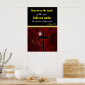 Hou me als appel van het oog.Psalm 17:8 Poster (Keuken)