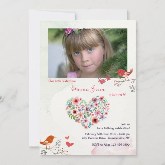 Hou me in je hart foto uitnodiging (Voorkant)