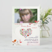 Hou me in je hart foto uitnodiging (Staand voorkant)