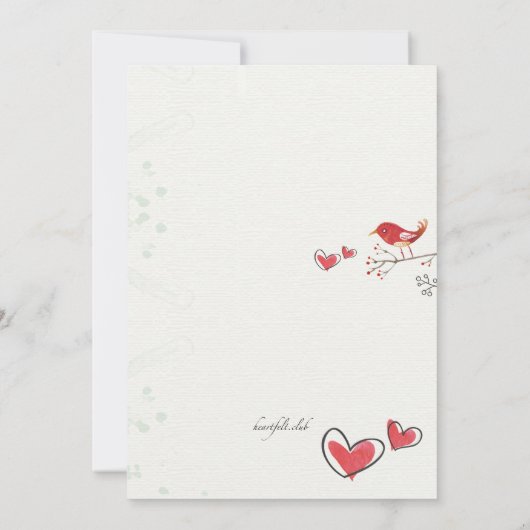 Hou me in je hart foto uitnodiging (Achterkant)