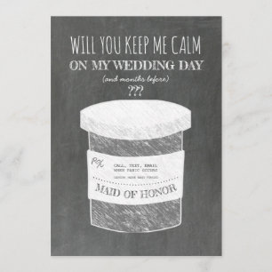 Hou me nou maar grappige bridesmaid of bruid van e kaart