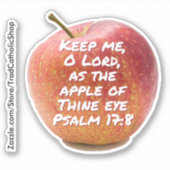 Hou me O Lord als Apple van Thine Eye Psalm Sticker (Voorkant)