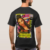 HOU ME OP ETIKETTEN. Basic donker T-shirt (Achterkant)