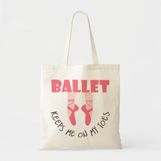 Hou me op mijn tenen tote bag (Voorkant)