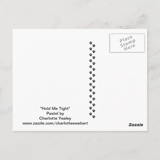 Hou me vast met Briefkaart van de Tight Cat Art (Achterkant)