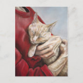 Hou me vast met Briefkaart van de Tight Cat Art (Voorkant)