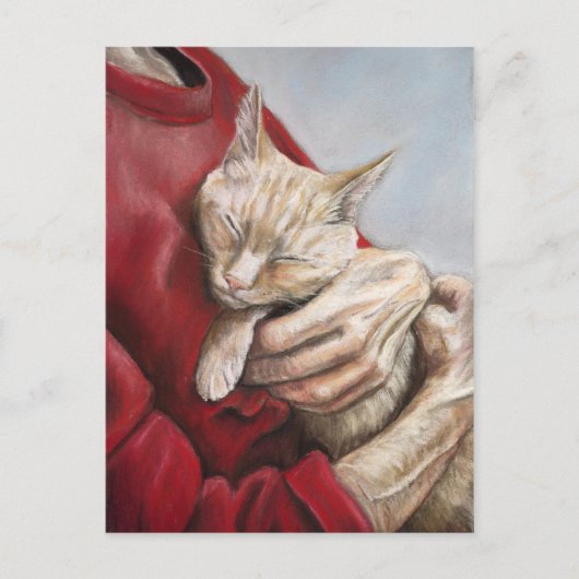 Hou me vast met Briefkaart van de Tight Cat Art (Voorkant)