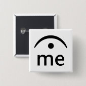 Hou me vast vierkante button 5,1 cm (Voorkant /achterkant)