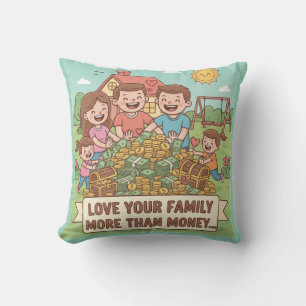 Hou meer van je familie dan van geld kussen
