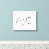 hou meer van je. Kunst op doek Canvas Afdruk (Insitu (Houten vloer))