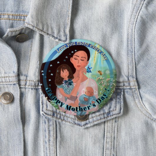 Hou meer van je Moeder met kinder Button (In situ)