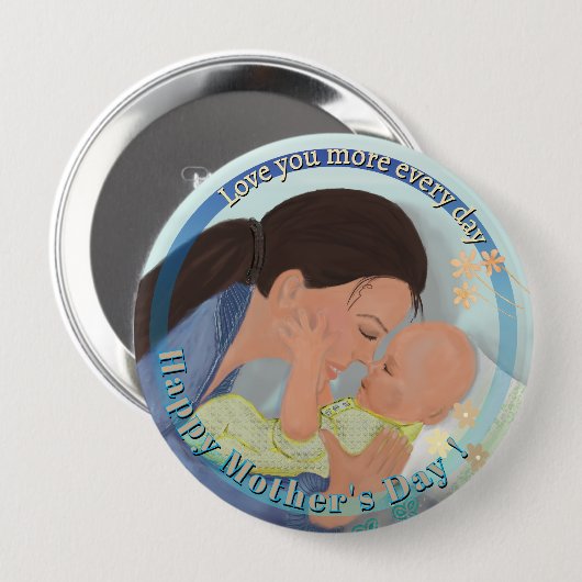 Hou meer van je Moederdag Button (Voorkant /achterkant)