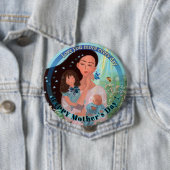 Hou meer van jou moeder met kinderen Knop Ronde Button 4,0 Cm (In situ)