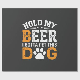 Hou Mijn Bier Hond Liefhebber Cadeaupapier