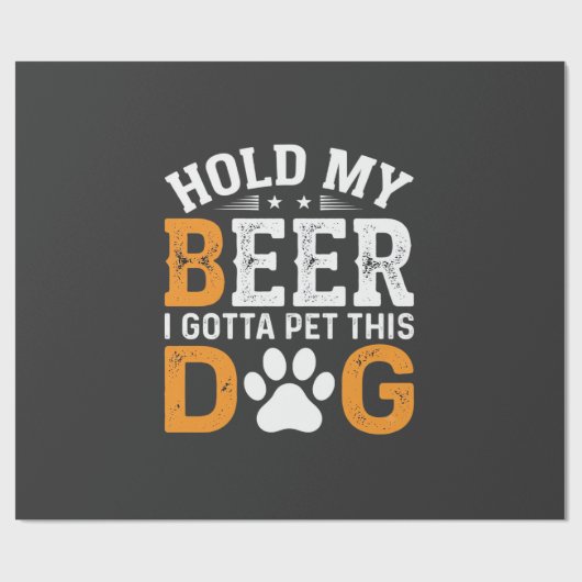 Hou Mijn Bier Hond Liefhebber Cadeaupapier (Vlak)
