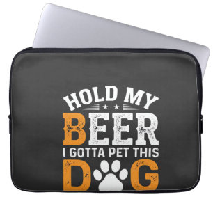 Hou Mijn Bier Hond Liefhebber Laptop Sleeve