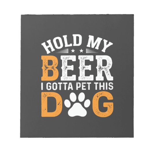 Hou Mijn Bier Hond Liefhebber Notitieblok (Voorkant)
