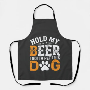 Hou Mijn Bier Hond Liefhebber Schort