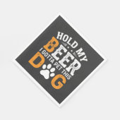 Hou Mijn Bier Hond Liefhebber Servet (Hoek)