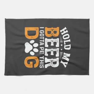 Hou Mijn Bier Hond Liefhebber Theedoek