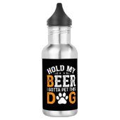 Hou Mijn Bier Hond Liefhebber Waterfles (Links)
