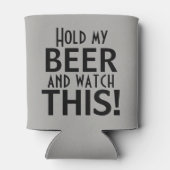 Hou mijn bier vast en kijk ernaar. | Financiering Blikjeskoeler (Achterkant)