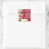Hou mijn bier vast en kijk naar dit! vierkante sticker (Tas)
