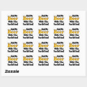Hou Mijn Biertje Vriendin Vierkante Sticker (Vel)