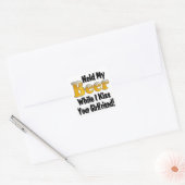 Hou Mijn Biertje Vriendin Vierkante Sticker (Envelop)