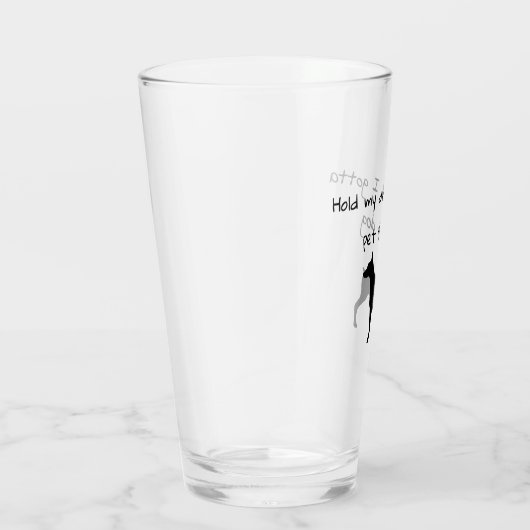 Hou mijn Drink vast, ik moet deze hond pakken. Glas (Rechts)