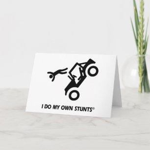 Hou mijn eigen stunts feestdagen kaart