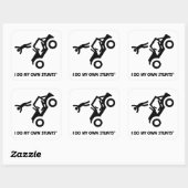 Hou mijn eigen stunts vierkante sticker (Vel)