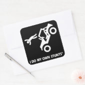 Hou mijn eigen stunts vierkante sticker (Envelop)