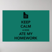 Hou mijn huiswerk kalm poster (Voorkant)
