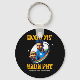 Hou mijn Vada Pav Indiase Desi eten Cricket Humor Sleutelhanger