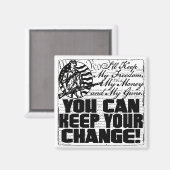 Hou mijn vrijheid. Geld en Pistolen Magneet (Voorkant / Achterkant)