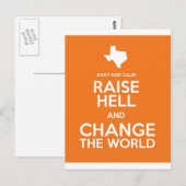 Hou niet kalm. Raise Hell! Briefkaart (Voorkant / Achterkant)